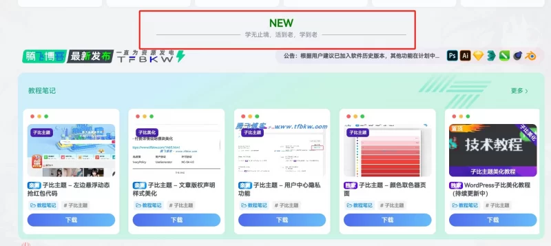 子比主题 - 加一个NEW居中标题样式美化 - 腾飞博客