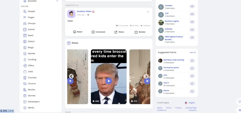 Sngine 4.0.4海外社交平台PHP源码 - 多语言支持短视频和博客订阅 - 腾飞博客
