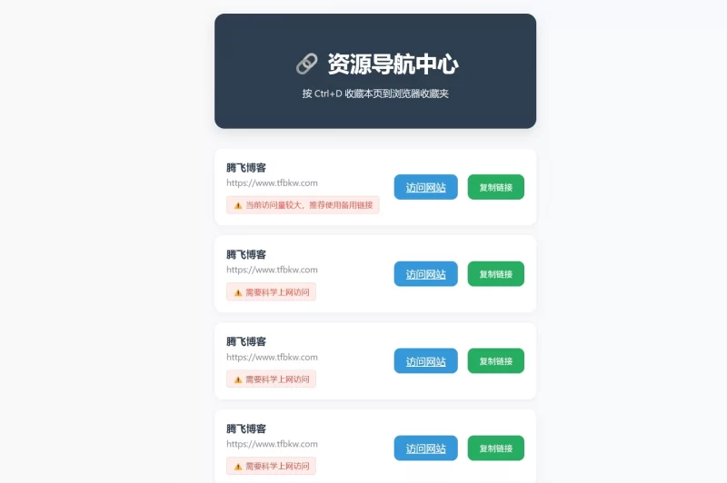 2025年最新HTML发布页原创源码 - 腾飞博客