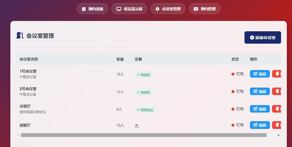 图片[3] - HTML源码 - 预约会议室系统