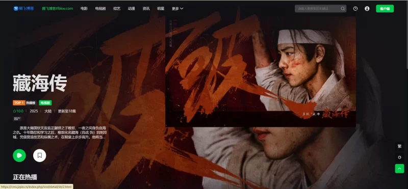 苹果CMS模版 – 首涂第45套仿爱奇艺模板 - 腾飞博客