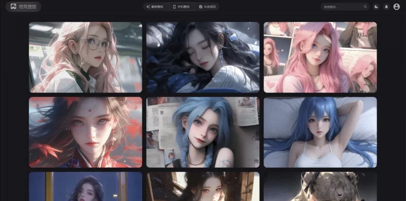 vue3开发的壁纸网站模板 - JS完整源码 - 腾飞博客