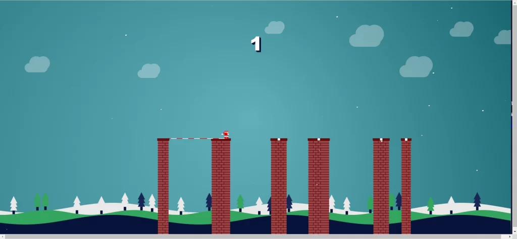 HTML小游戏源码 – 圣诞老人过悬崖游戏