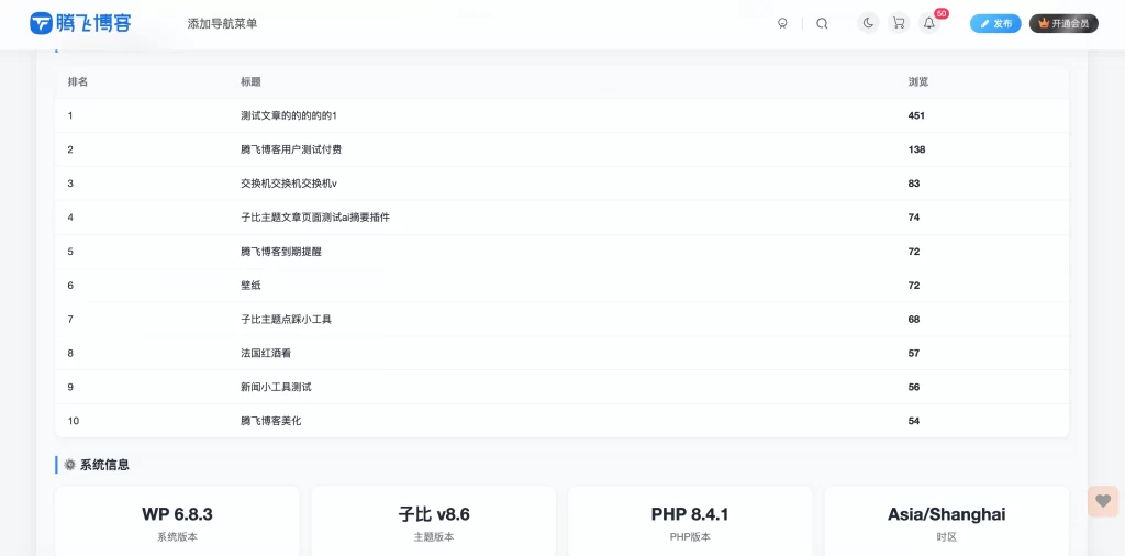 图片[4] - 子比主题 - 全站数据统计监控页面